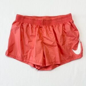 Nike Women's Running Shorts Size Large Salmon Pink Activewear Lined